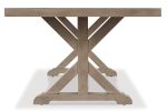 Beachcroft Beige Dining Table with Umbrella Option Online now