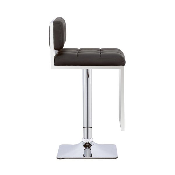 Alameda Chrome Black Adjustable Bar Stool For Cheap