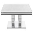 Adabella White Chrome U-Base Rectangle Coffee Table Online