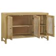 Amaryllis Natural Rectangular 3-Door Accent Cabinet For Cheap