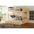 Bartly Pine  Twin Twin Bunk Bed with Twin Trundle For Discount