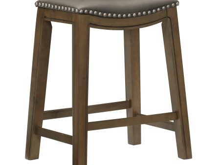 Ordway Gray Brown Counter Height Stool, Gray For Sale