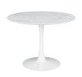 Arkell White 40-inch Round Pedestal Dining Table For Sale