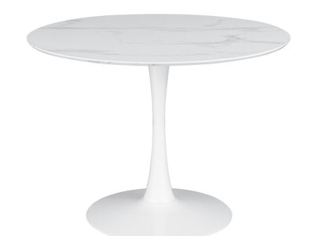 Arkell White 40-inch Round Pedestal Dining Table For Sale