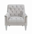 Avonlea Gray Sloped Arm Tufted Chair For Cheap