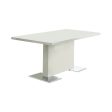 Anges Glossy White T-Shaped Pedestal Dining Table on Sale