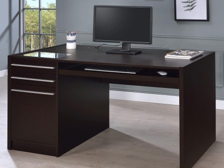 Halston Cappuccino 3-Drawer Connect-it Office Desk Online