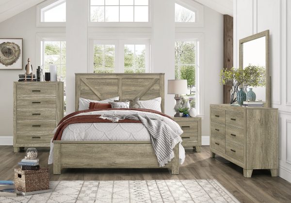 Avenue Rustic Twin Panel Bed Online Sale