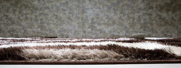 3D Shaggy Brown 5X7 Area Rug Supply