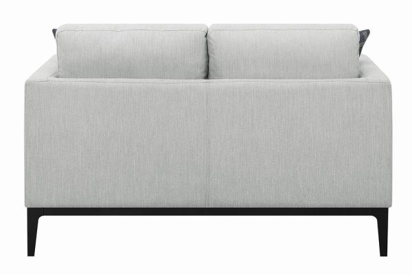 Apperson Cushioned Back Loveseat Light Gray For Discount