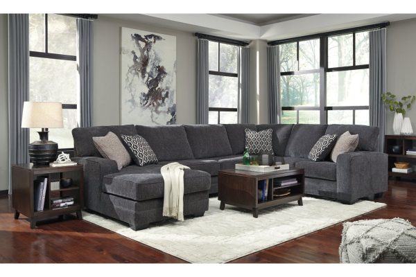 Tracling Slate 3-Piece LAF Chaise Sectional Hot on Sale