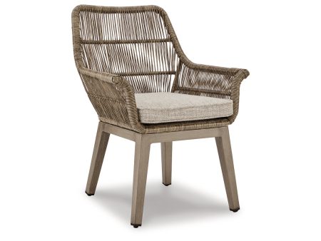 Beach Front Beige Arm Chair with Cushion Hot on Sale