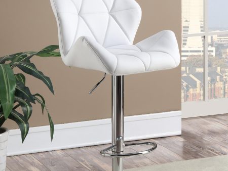 Berrington Chrome White Adjustable Bar Stools, Set of 2 Online