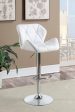 Berrington Chrome White Adjustable Bar Stools, Set of 2 Online