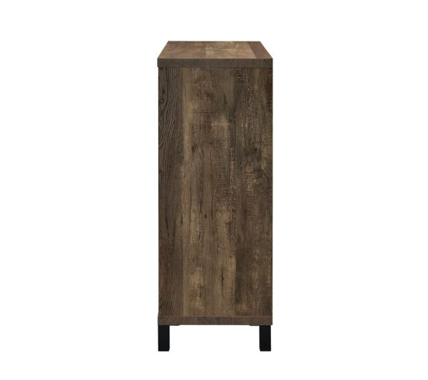 Arlington Rustic Oak Bar Cabinet with Sliding Door Online Hot Sale