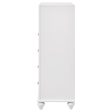 Barzini White 5-Drawer Chest Discount