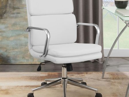 Ximena White Standard Back Upholstered Office Chair Supply