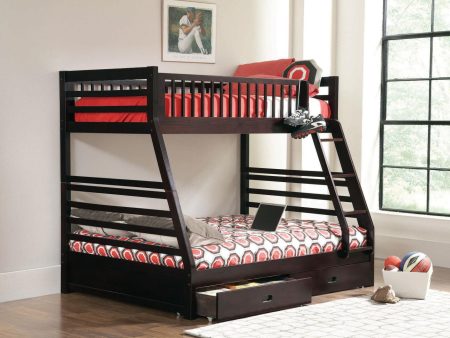 Ashton Cappuccino Twin over Full 2-Drawer Bunk Bed Sale