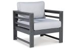 Amora Charcoal Gray Outdoor Lounge Chair with Cushion For Discount