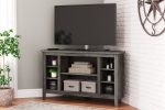 Arlenbry Gray Corner TV Stand For Sale