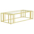 Adri Matte Brass Metal Frame Coffee Table Online