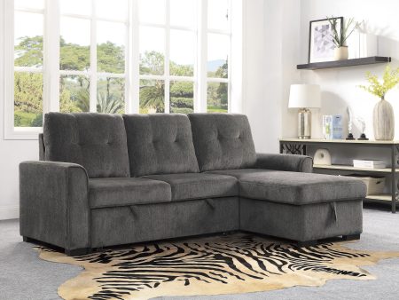 Carolina Dark Gray Reversible Storage Sleeper Sofa Chaise Online now