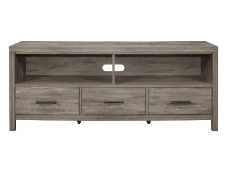 Bainbridge Weathered Gray 66  TV Stand For Discount