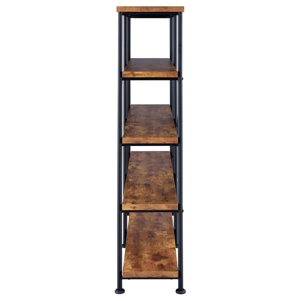 Analiese Antique Nutmeg 4-Shelf Open Bookcase Supply