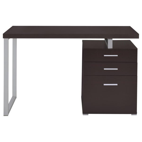 Brennan Cappuccino 3-Drawer Office Desk on Sale