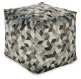 Albermarle Gray Brown Pouf For Cheap