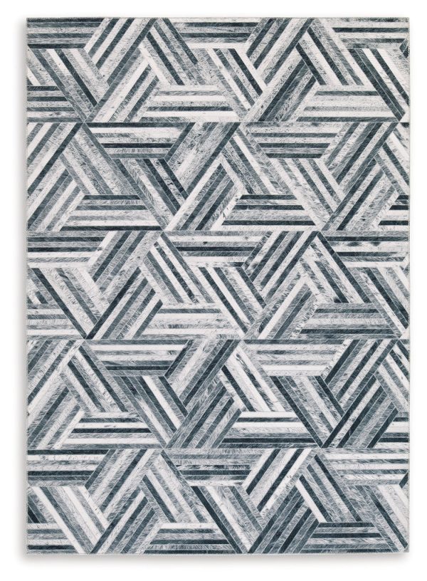 Adalock Gray Cream 5  x 7  Rug Online now