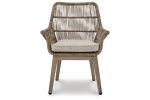 Beach Front Beige Arm Chair with Cushion Hot on Sale