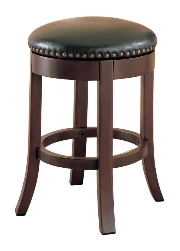 Aboushi Brown Swivel Counter Height Stools with Upholstered Seat, Set of 2 Hot on Sale