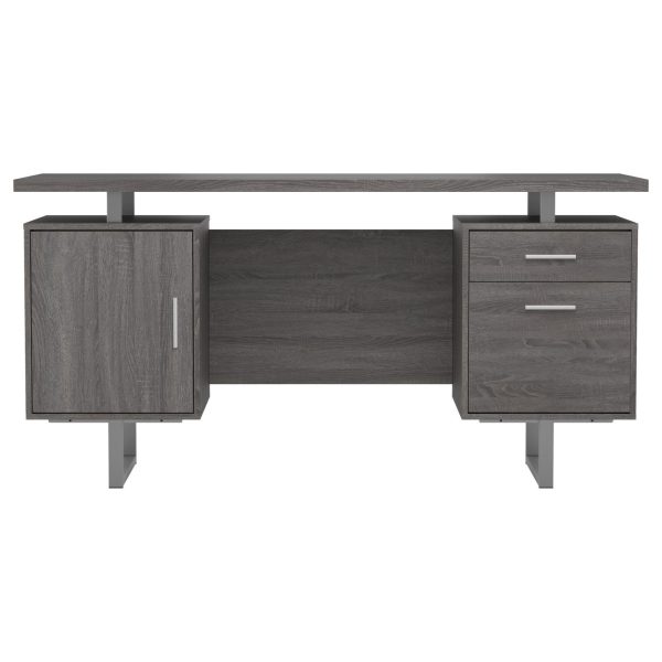 Lawtey Weathered Gray Floating Top Office Desk Hot on Sale