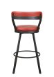 Appert Red Dark Gray Swivel Pub Height Chair, Set of 2 on Sale