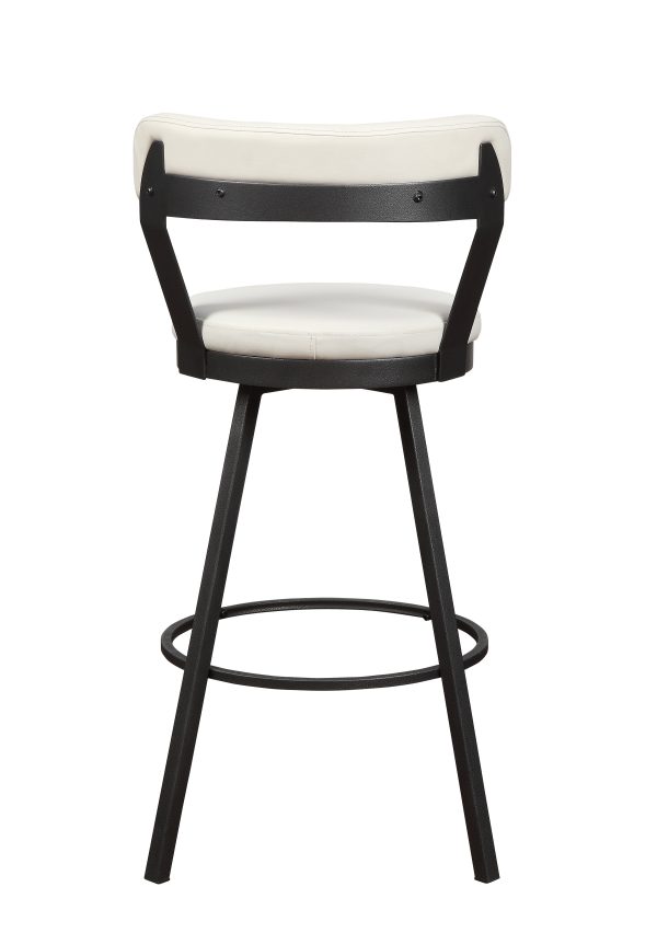 Appert White Dark Gray Swivel Pub Height Chair, Set of 2 For Discount