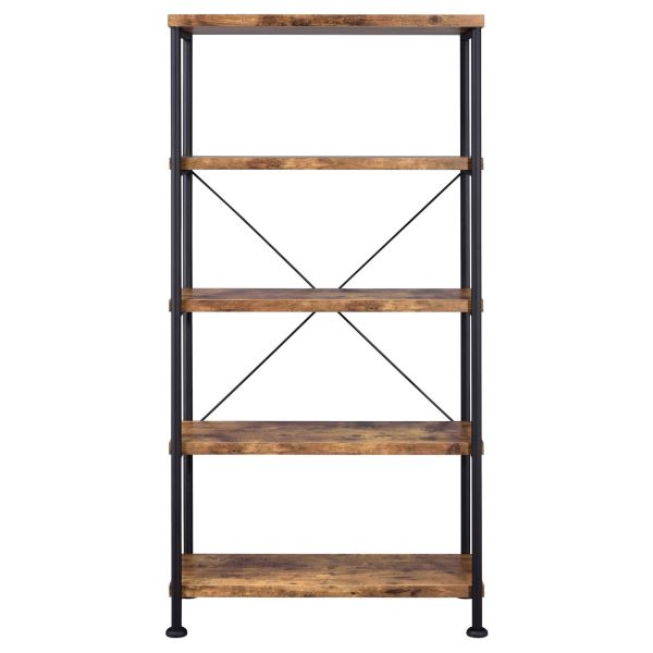 Analiese Antique Nutmeg 4-Shelf Bookcase Fashion