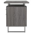 Lawtey Weathered Gray Floating Top Office Desk Hot on Sale