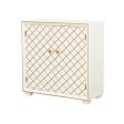 Belinda White Gold 2-Door Accent Cabinet For Discount