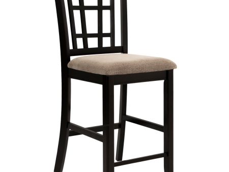 Lavon Tan Espresso Lattice Back Counter Stools, Set of 2 Discount