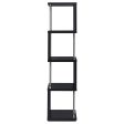 Baxter Black Chrome 4-Shelf Bookcase Discount