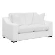 Ashlyn Upholstered Sloped Arms Loveseat White Online