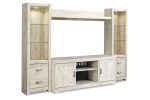 Bellaby Whitewash 4-Piece Entertainment Center For Cheap