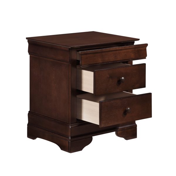 Abbeville Cherry Nightstand, Hidden Drawer Discount