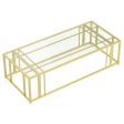 Adri Matte Brass Metal Frame Coffee Table Online