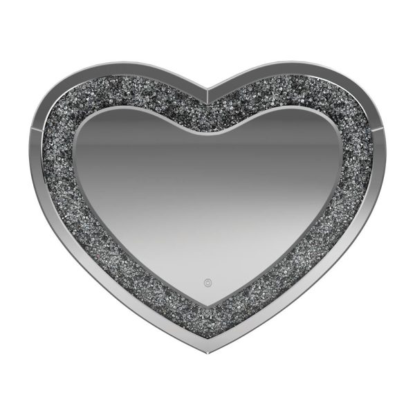 Aiko Silver Heart Shape Wall Mirror Online Hot Sale