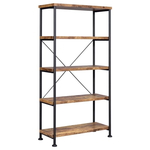 Analiese Antique Nutmeg 4-Shelf Bookcase Fashion