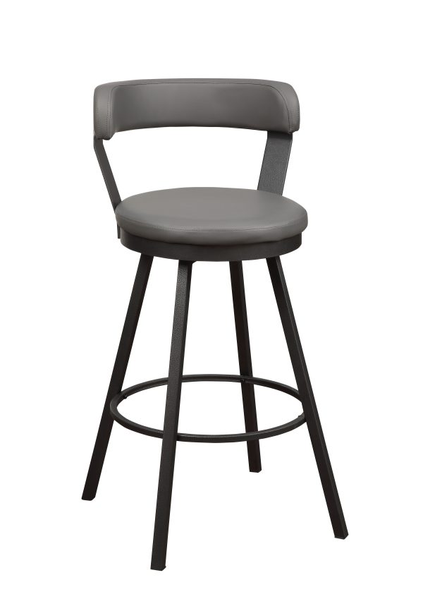 Appert Gray Dark Gray Swivel Pub Height Chair, Set of 2 Supply