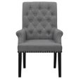 Alana Upholstered Tufted Arm Chair with Nailhead Trim Online now