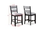 Frey Black Gray Counter Height Chair, Set of 2 Discount